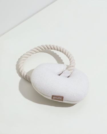 Modern Minimalist Dog Toys. Neutral colored dog toys by Pruff Pets. 